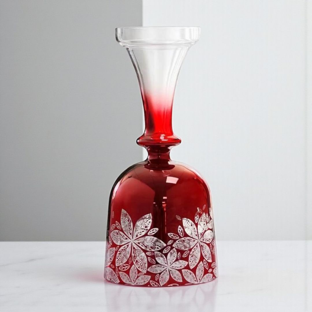 Floral Crystal Singing Chalice – Handcrafted Sound Bowl for Chakra Healing & Meditation