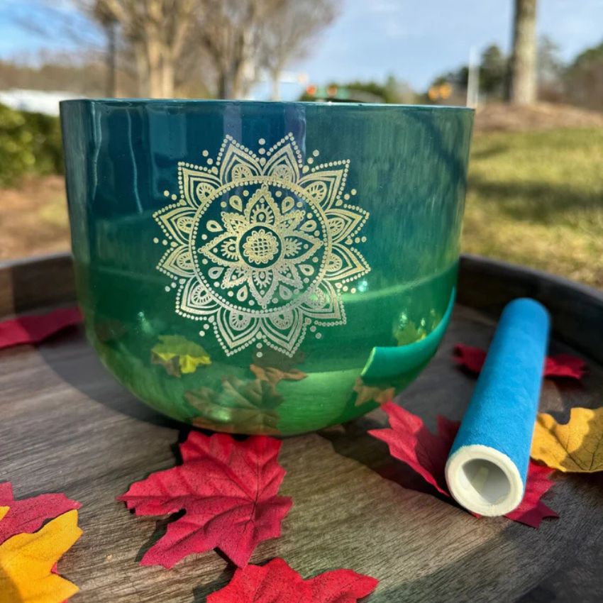 Alchemy 432Hz Perfect Pitch 7.5" F Note Singing bowl with Suede Mallet and O-Ring