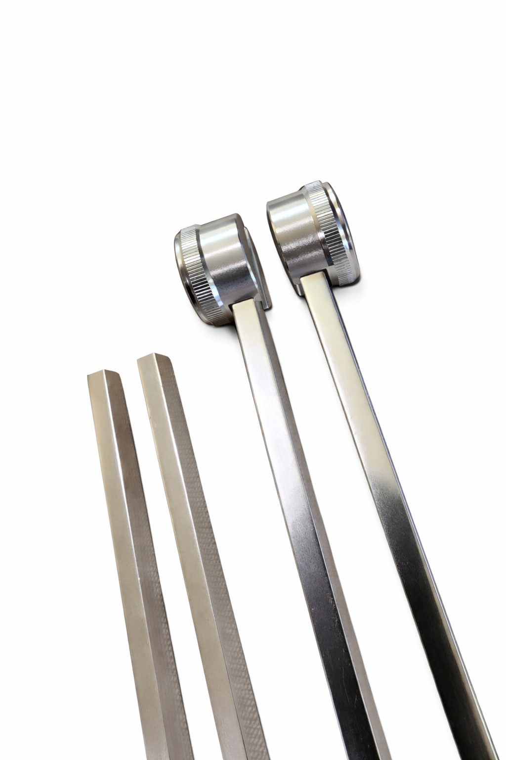 Premium Set of 4 Tuning Forks - Weighted 128Hz and 136.1Hz, Unweighted 256Hz, and 384Hz includes Activator