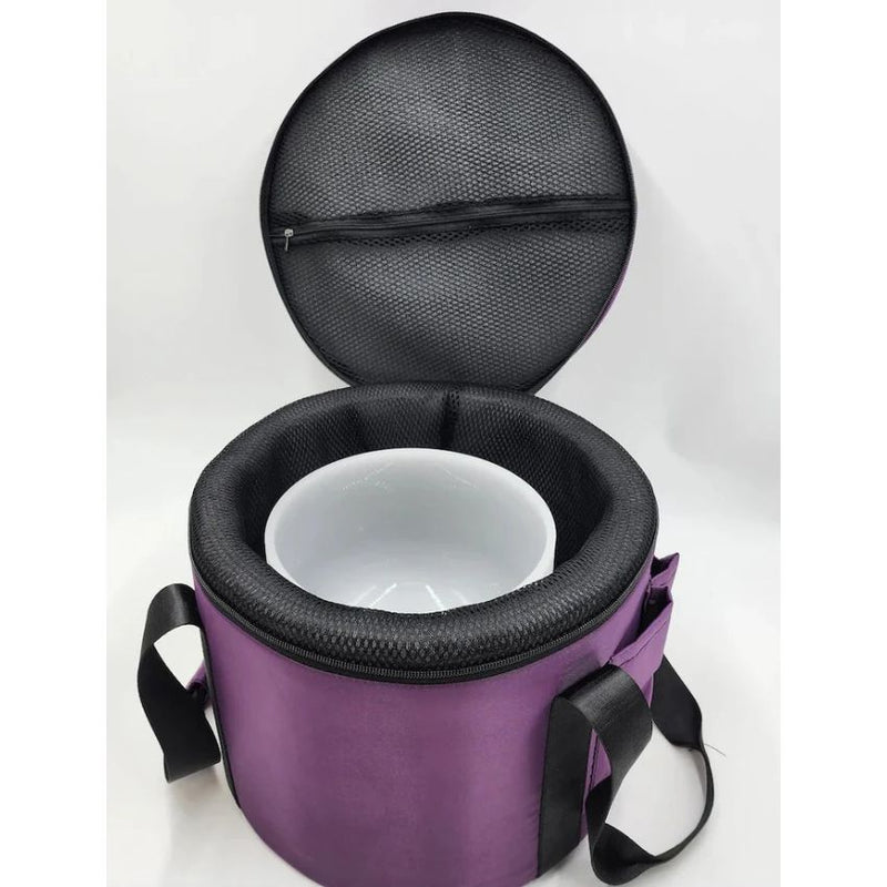 Purple Color Heavy Duty Canvas Padded Carrying Case Travelling Bag For 8-14 Inch Crystal Singing Bowl