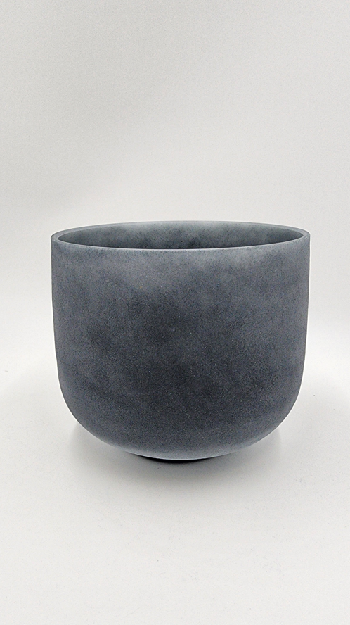 [Back Ordered] Frequency of God 963Hz Obsidian Gem Fused Solfeggio 14 Inch Crystal Singing Bowl with Padded Case and Striker