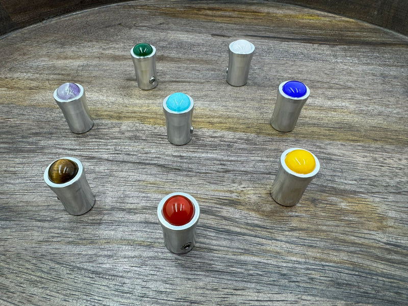 Soul Harmony: Chakra Tuning Fork Attachments with Gem Feet - Sound Healing Therapy & Chakra Balancing - Thecosmicaccess