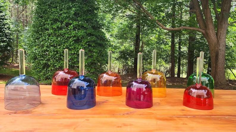 Perfect Pitch 8 Set Chakra Color Coded Crystal Singing Handle Bowls Harness the Healing Power of Sound for Balancing and Spiritual Alignment - Thecosmicaccess