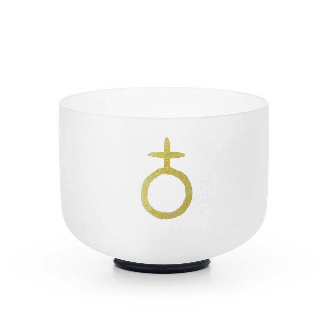 Planetary 432Hz Perfect Pitch 7 Chakra Crystal Singing Bowl Set with Padded Secure Cases, Strikers and O-rings