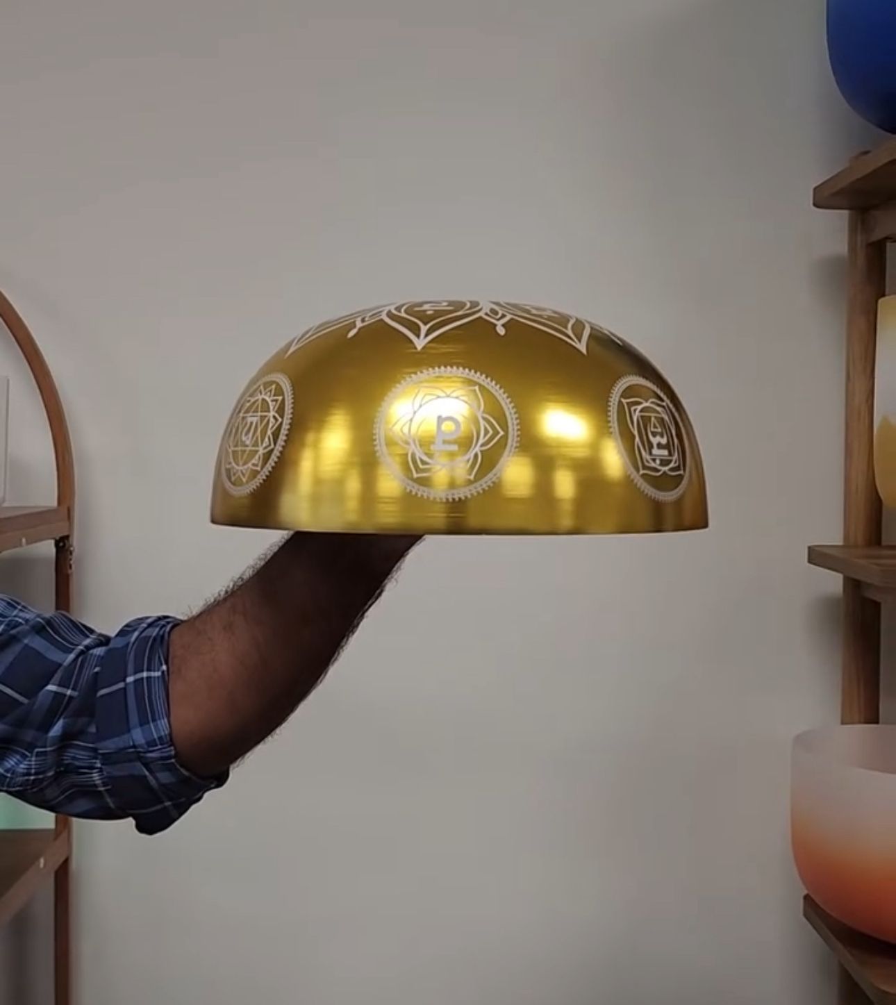 3rd Octave Titanium 7 Chakra Set Singing Bowls with Strikers Holders O-rings for Sound Healing Meditation Yoga