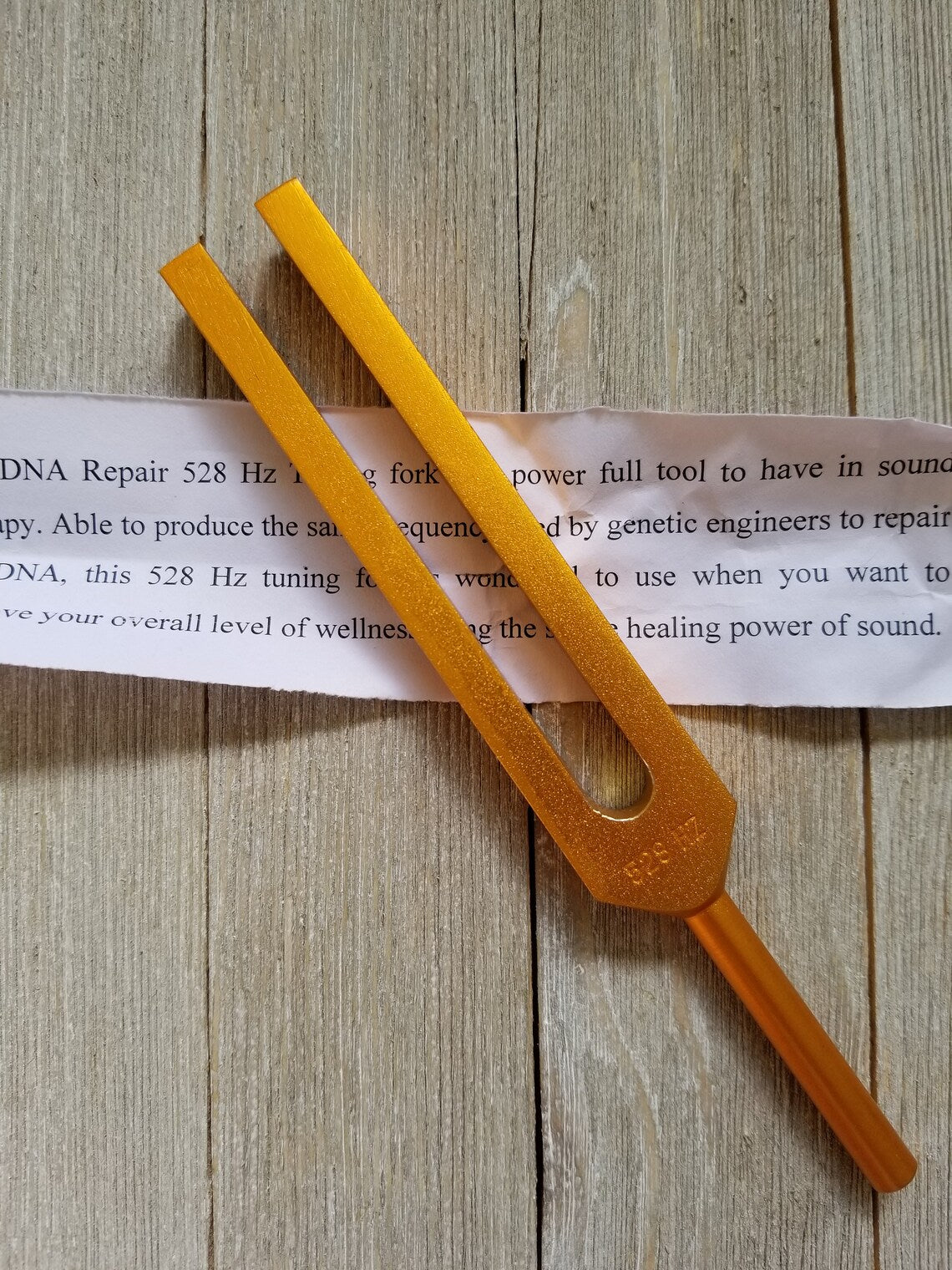 Gold Color Om 136.1 Tuning Fork for Healing for Reducing Stress and Pain from Inflammation, Meditation with STRIKER and BAG