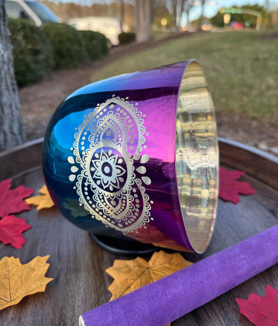 Alchemy 432Hz Perfect Pitch 6" B Note Singing bowl with Suede Mallet and O-Ring - Thecosmicaccess