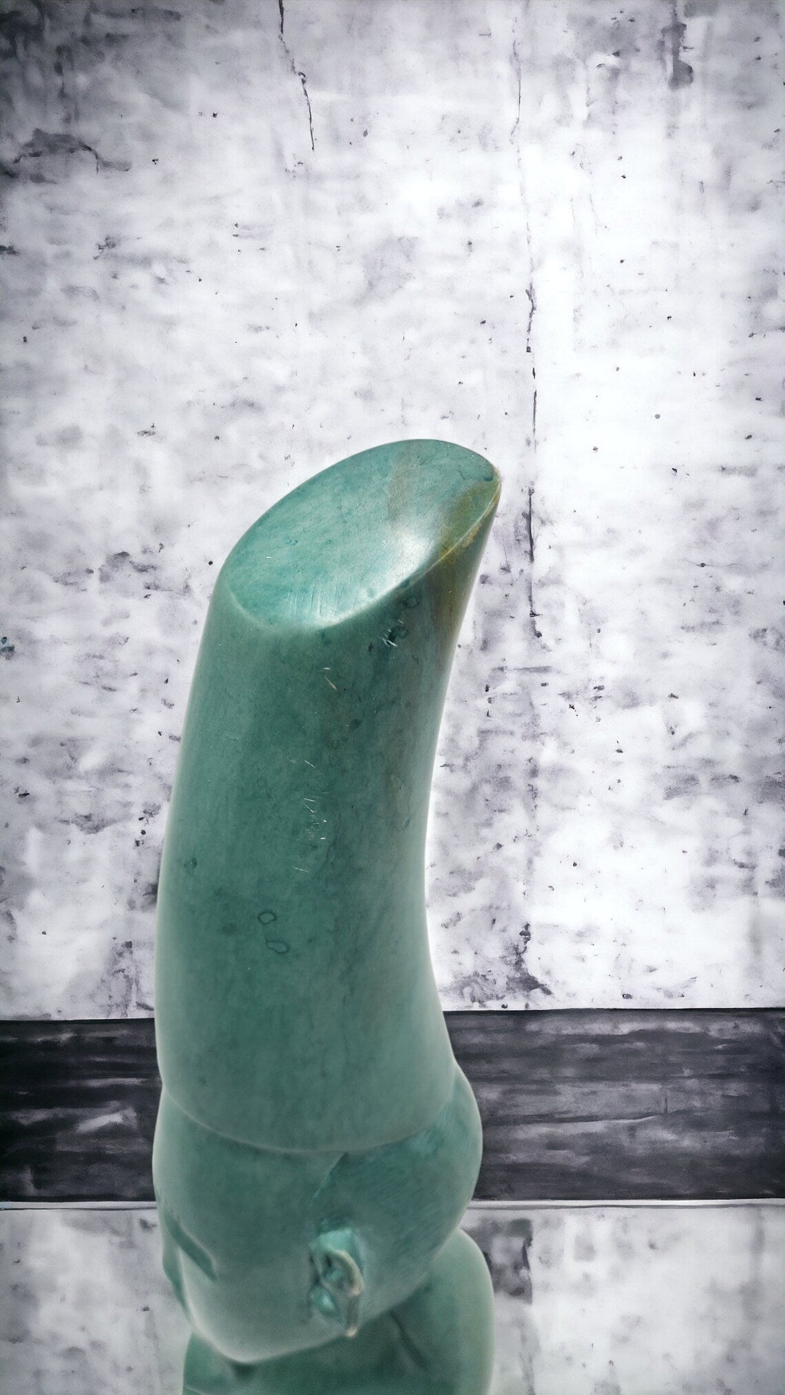 Rare Vintage African Antique Ancestral Heritage King Sculpture Thoughtful Smoking Pipe Green Soap Stone - Thecosmicaccess