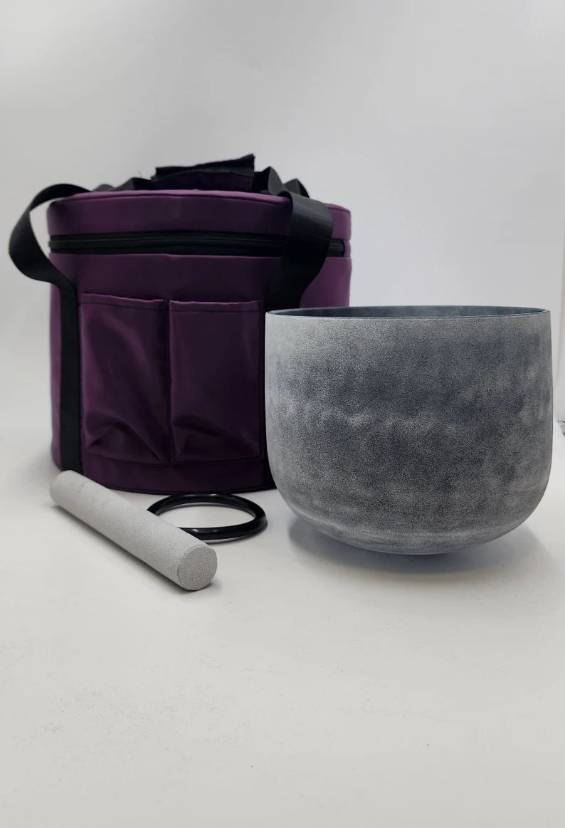 High Vibrational Perfect Pitch 4th Octave E Note Moldavite Gem Fused Crystal Singing Bowl, Padded Secure Case and O-ring, Gift for Mom, her - Thecosmicaccess