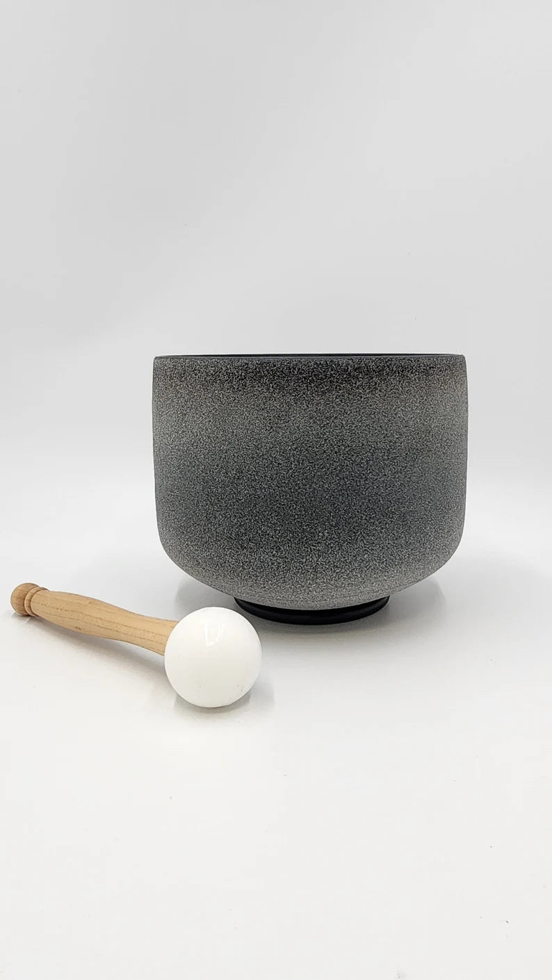 A# Obsidian 12 Inch Crystal Singing Bowl with Case - Third Eye Activation and Spiritual Awakening - Thecosmicaccess