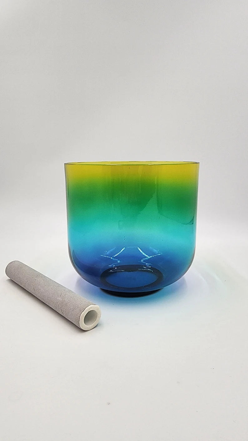 Harmonic Oasis: The Captivating Harmony of the 7" 432 Hz D# Note Perfect Pitch Citrus Breeze Harmony Clear Crystal Singing Bowl - Thecosmicaccess