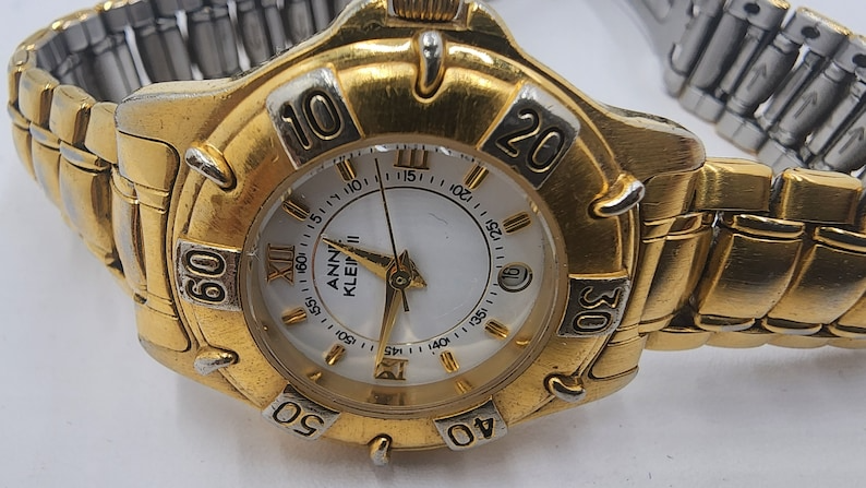 Vintage Classic Elegant Two-Tone Anne Klein Women's Watch: A Timeless Estate Sale Treasure Inbox - Thecosmicaccess