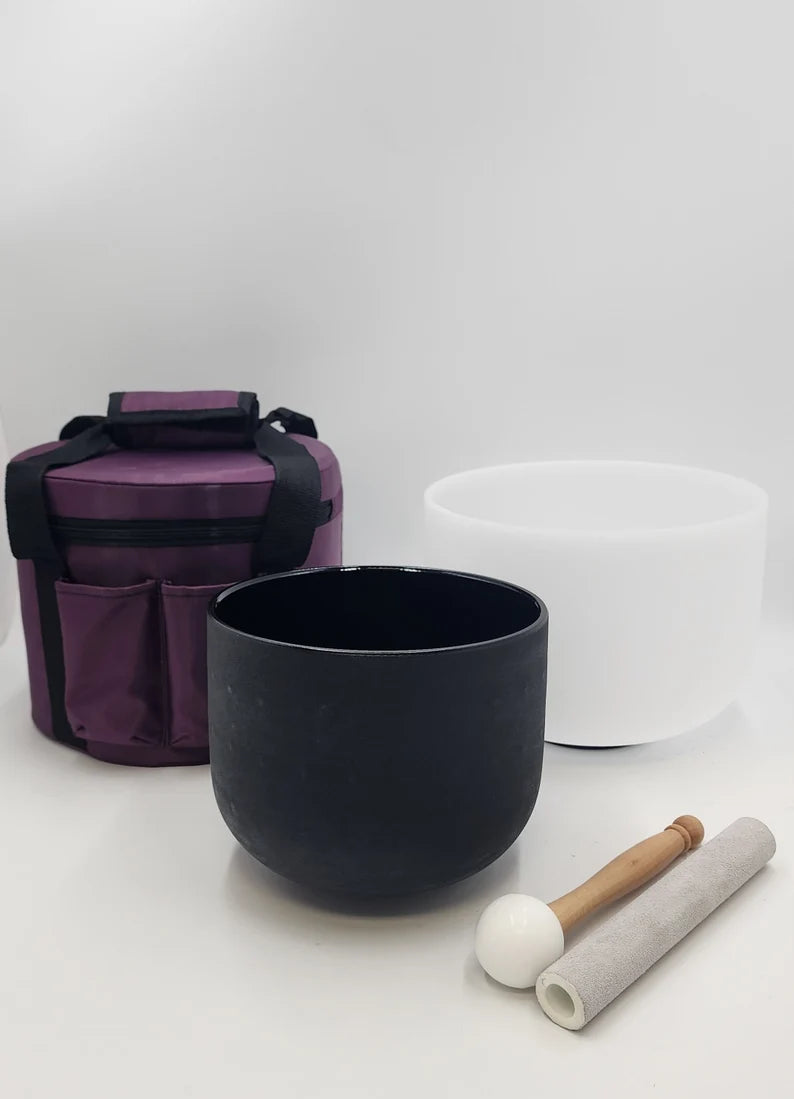 Perfect pitch 528hz 8" Crystal Singing Bowl includes Mallet, O ring and Secured CASE
