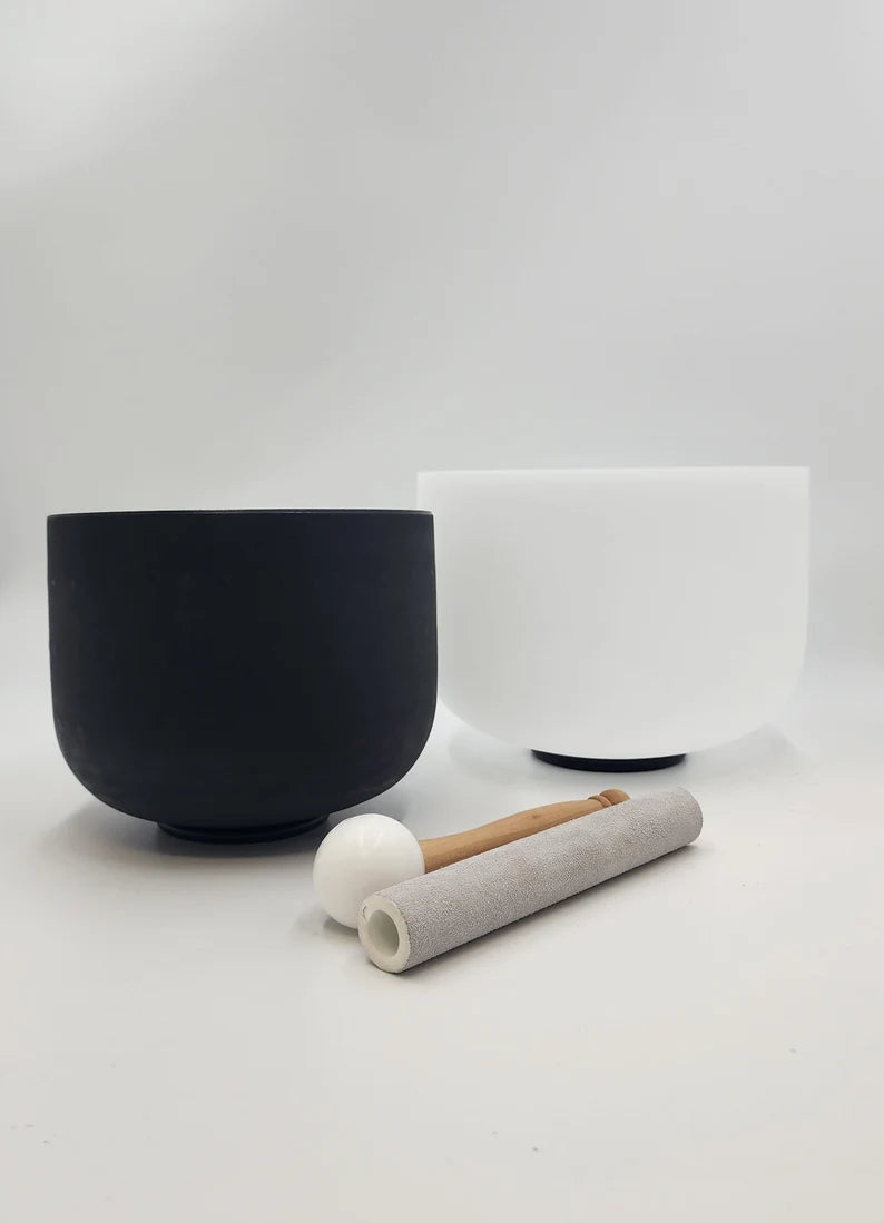 Perfect pitch 528hz 8" Crystal Singing Bowl includes Mallet, O ring and Secured CASE