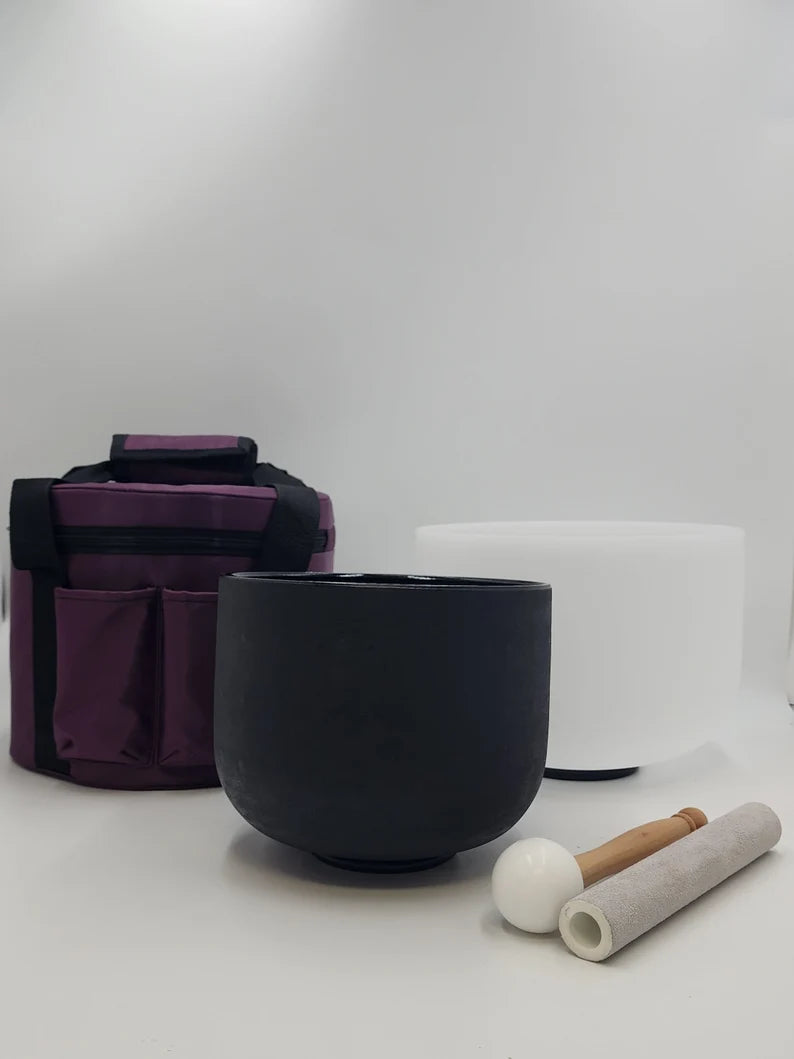 Perfect pitch 528hz 8" Crystal Singing Bowl includes Mallet, O ring and Secured CASE