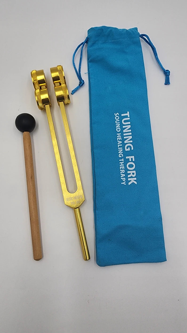 Cosmic Mind 70.30Hz Astral Mental Tuning fork for Consciousness Higher self with Bag and Striker