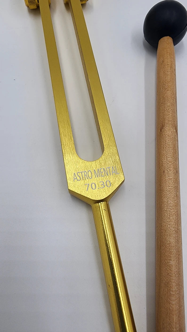 Cosmic Mind 70.30Hz Astral Mental Tuning fork for Consciousness Higher self with Bag and Striker