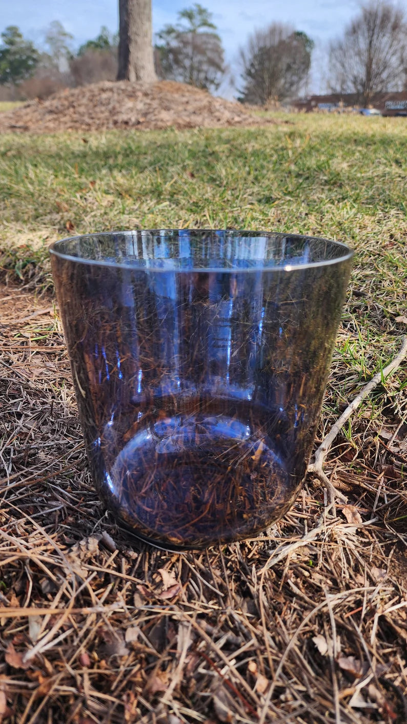 Ethereal Ash Perfect Pitch 6-Inch G Note Throat Chakra Crystal Singing Bowl with Suede Striker and O-ring