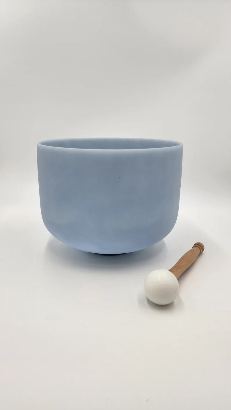 Awaken Your Healing Potential with Sacred 432Hz Lapiz Lazuli 7" G Note Throat Chakra Note Crystal Singing Bowl, Striker, and O-Ring