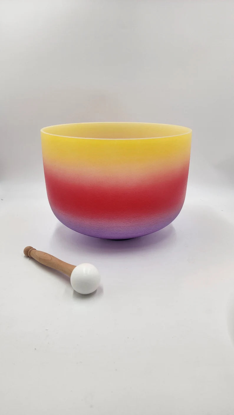 Celestial Triad 432Hz 12" C Note Root Chakra Crystal Singing Bowl with Striker and O-ring