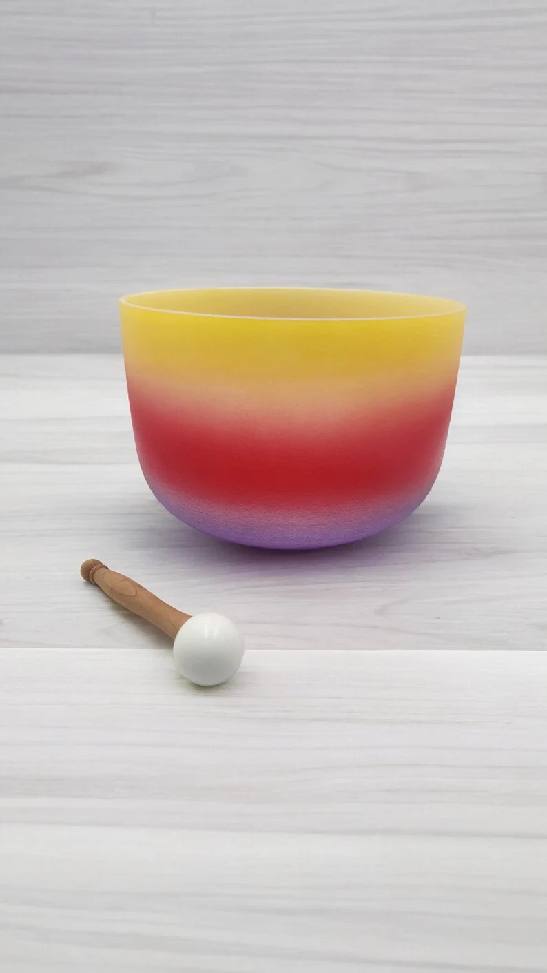 Celestial Triad 432Hz 12" C Note Root Chakra Crystal Singing Bowl with Striker and O-ring