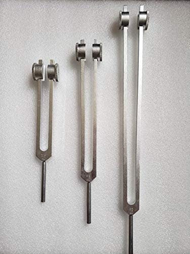 Tuning Fork Otto Set of 3 Professional Tuner 32Hz 64Hz 128 Hz with Mallet and Velvet Bag - Thecosmicaccess