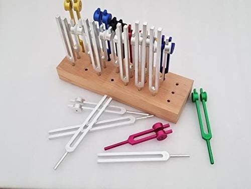 Wooden Steam Beech Wood Solid Tuning Fork Holder Holds 24 Forks Heavy Weighs 5 lb ONLY STAND - Thecosmicaccess