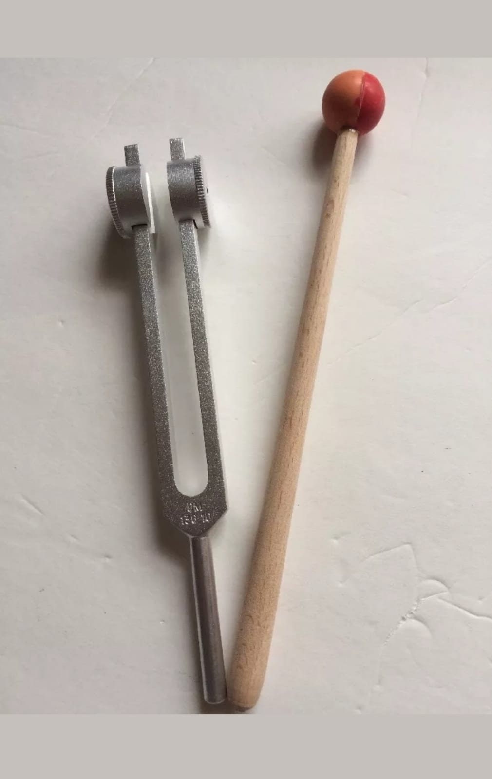 Om 136.1 Tuning Fork for Self Care and Sound therapy with Velvet Bag Striker and Color Removable Ball - Thecosmicaccess
