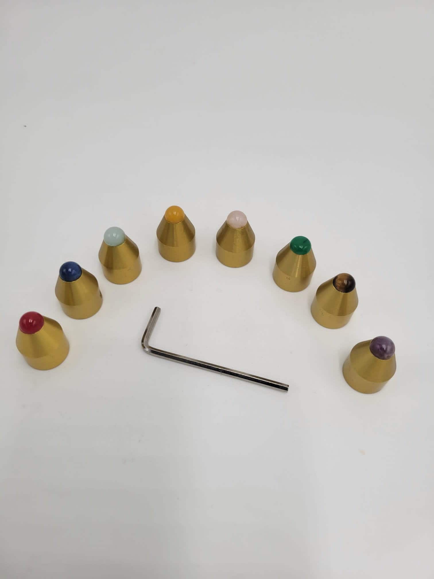 Set of 8 Removable Gem Feet for Tuning Forks with Allen Key - Thecosmicaccess