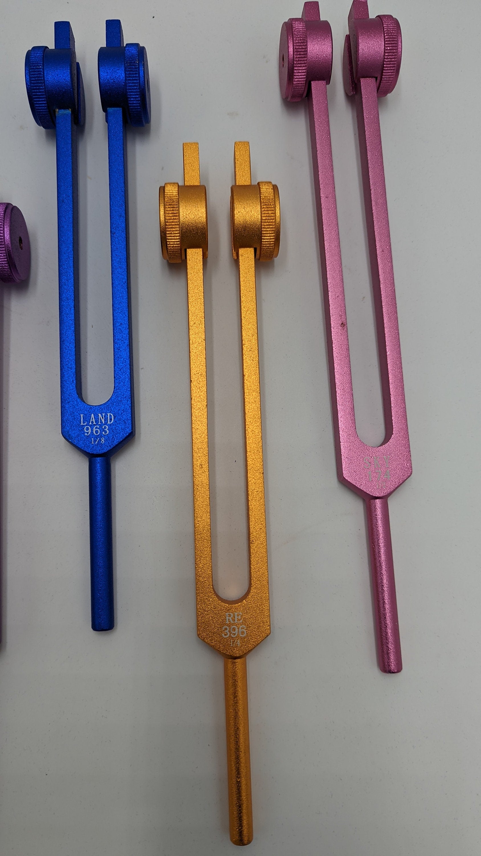 Sacred Solfeggio Weighted Tuning Forks Set of 9 DNA Repair with Striker and Individual Bags - Thecosmicaccess