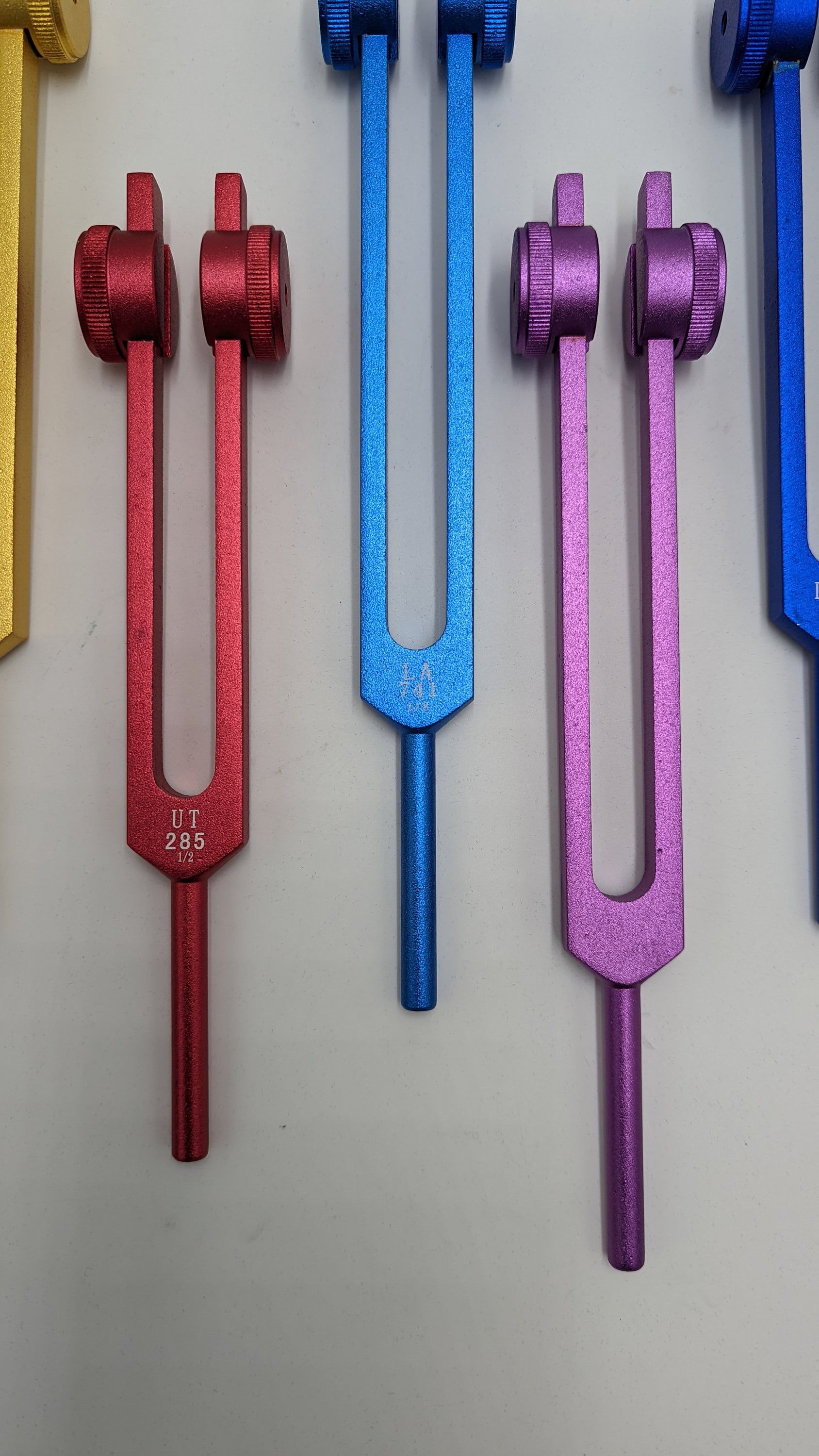 Sacred Solfeggio Weighted Tuning Forks Set of 9 DNA Repair with Striker and Individual Bags - Thecosmicaccess